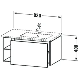 Duravit L-Cube Waschtischunterschrank, 1 Auszug, LC619206969,