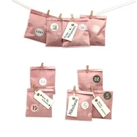 Frau WUNDERVoll befüllbarer Adventskalender Adventskalender Bescherung, rosa, Ziffern rosa-grau rosa