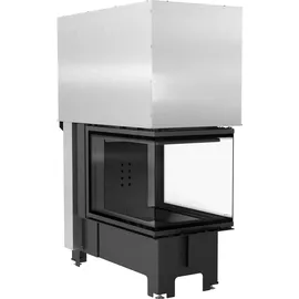 Kratki NBU 500/700 Kamineinsatz Stahl Schwarz/Abdeckplatte Glas