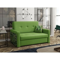 MIRJAN24 Schlafsofa Viva Mel II, mit Bettkasten und Schlaffunktion, 2 Sitzer Polstersofa inkl. Kissen, Wohnlandschaft grün