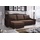 Fun Möbel Ecksofa Sofa COLLIN mit Schlaffunktion Schwarz / Braun Ottomane Links - Schwarz
