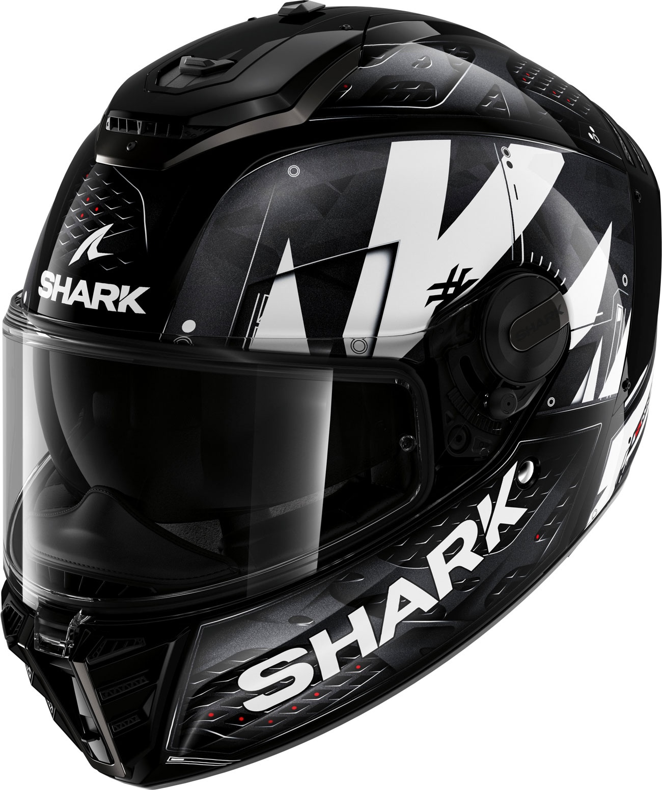 Shark Spartan RS Stingrey, Integralhelm - Schwarz/Dunkelgrau/Weiß - XS