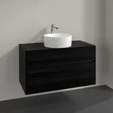 Villeroy & Boch Collaro Waschtischunterschrank C03800AB 100x54,8x50cm, Waschtisch mittig, Black oak