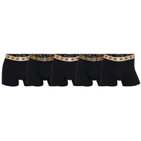 CR7 Herren Boxershort 5er Pack - Trunks, Reisetasche, aus Bio-Baumwolle, 5 Stück Badehose, Schwarz, X-Large XL