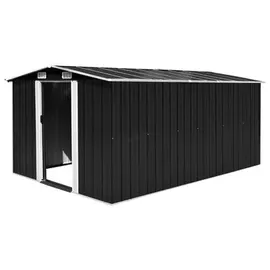 vidaXL Geräteschuppen 3,78 x 2,45 m anthrazit