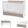 Lorelli Babybett Dream 60 x 120 cm umbaubar Schreibtisch Kinderbett Schaukelbett hellbraun weiß