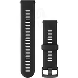 Forerunner 955 Silikon Wechselarmband 22mm Schwarz/ Schnalle Schiefergrau