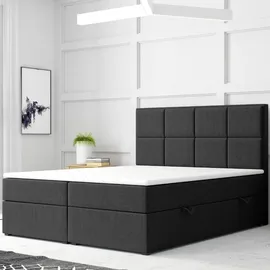 m-punkt Neapel 180 x 200 cm Schwarz/Grau