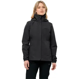 Jack Wolfskin Stormy Point Regenjacke Damen Schwarz S