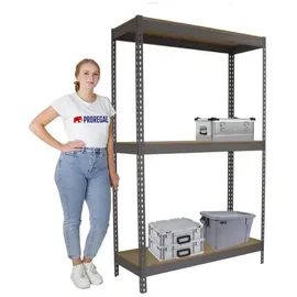 Proregal Schwerlastregal Metall 200x240x90 cm Grau