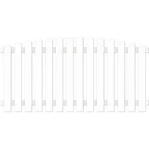 Tetzner & Jentzsch Vorgartenzaun Lightline Hochbogen 180 x 80/90 cm weiß