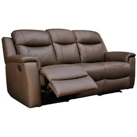 vente-unique Ledergarnitur Relax 3+2+1 - Braun - EVASION