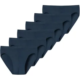 SCHIESSER Slip unifarben blau XL 6er Pack