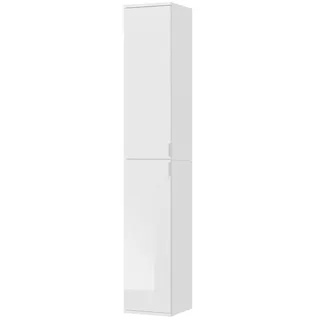 Inn.Furn Stauraumschrank SystemX (Mehrzweckschrank in weiß Hochglanz, 30 x 193 cm) mit variabler Inneneinteilung weiß