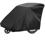 Glewi Kinder-Fahrradanhängerabdeckung, wasserdicht, passend für 1–2-Sitzer und Hundeanhänger für Qeridoo für Burley für Thule Croozer (schwarz)