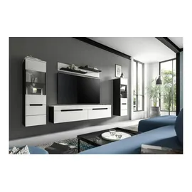 Möbel Kraft Wohnwand ¦ grau ¦ Maße (cm): B: 272 H: 141