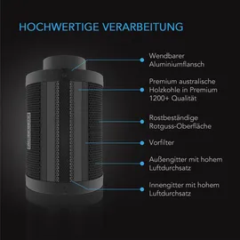 AC Infinity Aktivkohlefilter mit australischer Aktivkohle, 100 mm