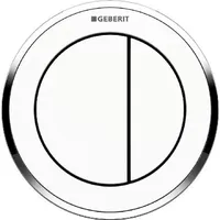 Geberit Typ 10 Fernbetätigung Drückerplatte weiß/hochglanz-verchromt