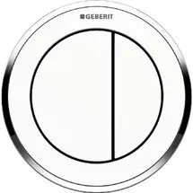 Geberit Typ 10 Fernbetätigung Drückerplatte weiß/hochglanz-verchromt