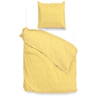 Heckett and Lane Zo! Home Cotton Bettwäsche 135x200 cm Lino Aspen Yellow gelb meliert uni