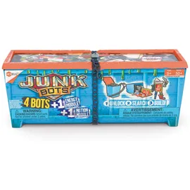 Invento Hexbug JUNKBOTS Large Dumpster, Blindverpackung, Sammel-Edition, 50+ Bauteile für Vier Junkbot-Charakter, inkl. LED-, Vibrations- und Motion-Modul, ab 5 Jahre, 430-6843, Mehrfarbig
