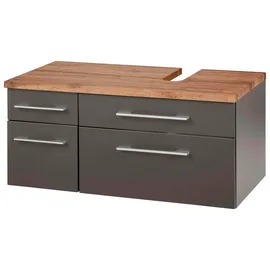 WELLTIME Waschbeckenunterschrank Davos Breite 90 cm grau