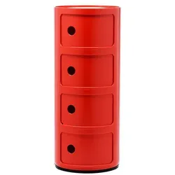 Kartell Componibili 4 Elemente Container rot