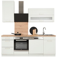 Ondega Küchenleerblock, Weiß, 3 Schubladen, seitenverkehrt montierbar, 220 cm, Küchen, Küchenzeilen ohne Geräte
