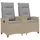 vidaXL Liegebank mit Tisch 126 x 65 x 112 cm Beige/Grau