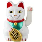 Freak Scene Superfreak Glückskatze - Maneki-Neko - Winkekatze - 18 cm - weiß