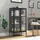 VCM Standvitrine FlokaM 100 x 40 x 200 cm Schwarz