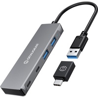 GrauGear G-HUB2A2C-AC USB A + USB C Schwarz