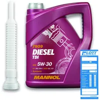 5L MANNOL Motoröl Diesel TDI 5W-30 Motorenöl Longlife-04 505.00 502.00 Dexos 2 MB 229.51 + Auslaufschlauch