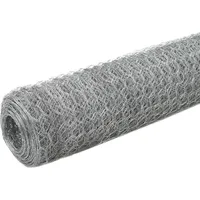 vidaXL Drahtzaun 25 x 1,5 m Silber