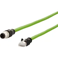 BTR Netcom Metz Connect Verbindungsleitung 142M4D15050 M12 Netzwerkkabel, Patchkabel CAT 5e S/UTP 5.00 m Grün PUR-Mantel, Säurebeständig, Ozonbeständig, UV-Beständig,