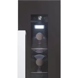 Candy CCVB 15/1, Integrierter Weinkühlschrank, 7 Flaschen, UV-Schutz, Anti-Vibration, LED-Innenbeleuchtung, 39 dBA, Schwarz, Schwarz - Schwarz