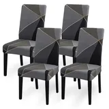 Aisprts Stuhlhussen 4er Set Stretch Stuhlhussen für Esszimmerstühle, Abnehmbarer Waschbarer Stühle Schutz Dekoration Stuhlbezug für Haus, Küche, Hotel, Restaurant, Bankett, Hochzeit, Party