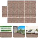 WPC Terrassenfliesen - Klicksystem Boden - Set 22 Stück - Maße 30x30 cm, Stärke 2 cm - Tragkraft 500 kg - Holzoptik für Garten & Balkon - Farbe...