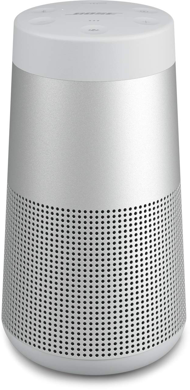 Bose SoundLink Revolve (Serie II) Bluetooth Speaker – Tragbarer, wasserabweisender kabelloser Lautsprecher mit 360°-Klang, Silber