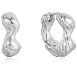 ANIA HAIE - HOOP EARRINGS - TAKING SHAPE - Twisted Waves - thick - silver