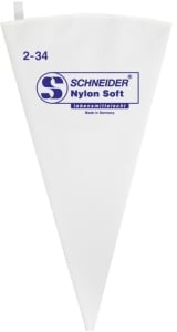 SCHNEIDER NYLON Soft Spritzbeutel, Mehrmals verwendbare Spritztüte aus synthetischem Gewebe mit Spezialbeschichtung, Größe: 2 – 34 cm