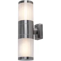 GLOBO Lighting - Wand Strahler Edelstahl Leuchte Garten Beleuchtung