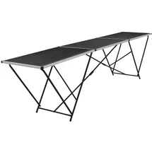 vidaXL Klapptisch MDF/Aluminium 300×60×78 cm schwarz