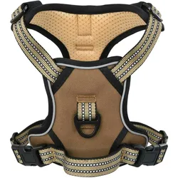 vidaXL Hundegeschirr Reflektierend Verstellbar Braun M