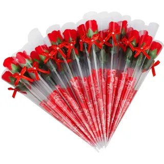 38 Stück Rosen Seifen Gastgeschenk Rot Rose Blütenblatt Bad Körper Seife Hochzeit Party Geschenk Deko für Valentinstag Muttertag Jahrestag