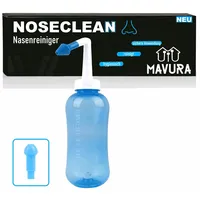 NOSECLEAN Premium Nasendusche Nasenspülung Nasenspüler, Nasenreiniger Nasenreinigung Erkältung Allergie (Blau)