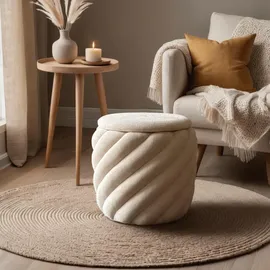 lookway Pouf 42 x 41 x 42 cm Beige