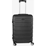 H4L Koffer Trolley Reisekoffer Hartschalenkoffer ABS Schwarz 44x27x64cm 4 Rollen