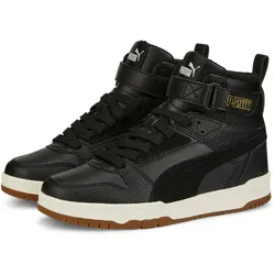 PUMA RBD Game Winterized Mid-Top Sneaker gefüttert Kinder PUMA black/PUMA black/PUMA team gold 37.5
