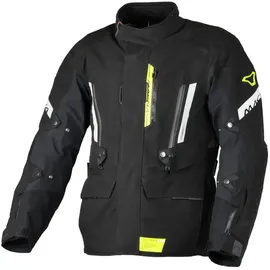 Macna Ultimax 2.0 Textiljacke wasserdicht - Schwarz/Dunkelgrau/Neon-Gelb / S
